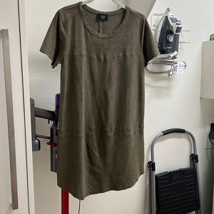 Green velvet dress